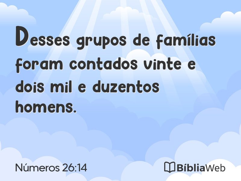 Números 26:14 em imagem para compartilhar