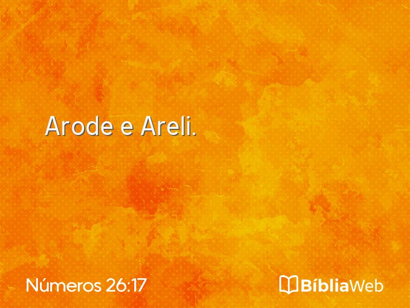 Números 26:17 em imagem para compartilhar