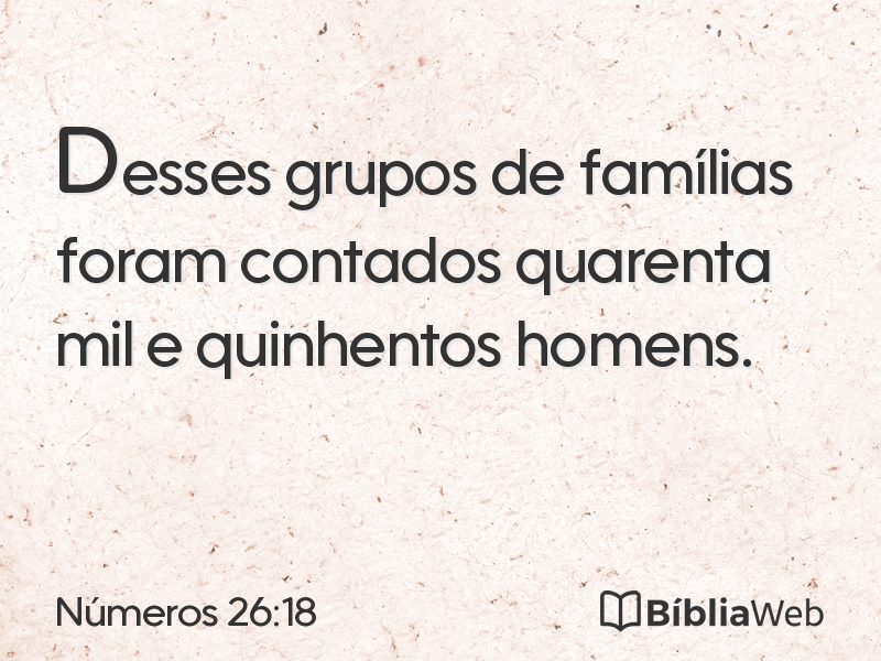 Números 26:18 em imagem para compartilhar