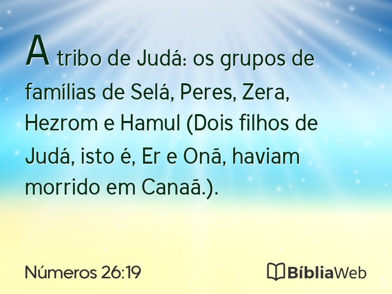 Números 26:19 em imagem para compartilhar
