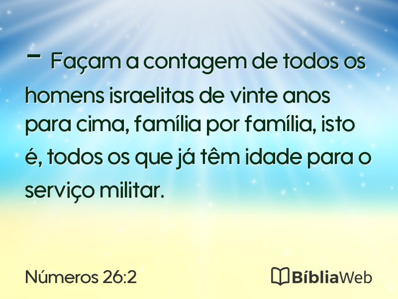 Números 26:2 em imagem para compartilhar