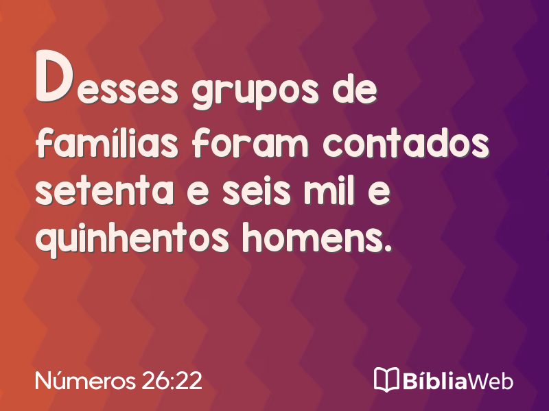 Números 26:22 em imagem para compartilhar