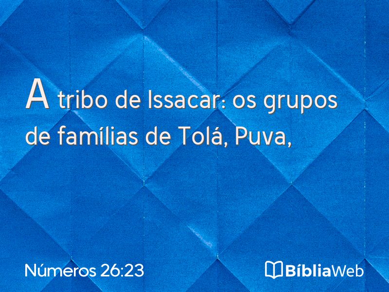 Números 26:23 em imagem para compartilhar