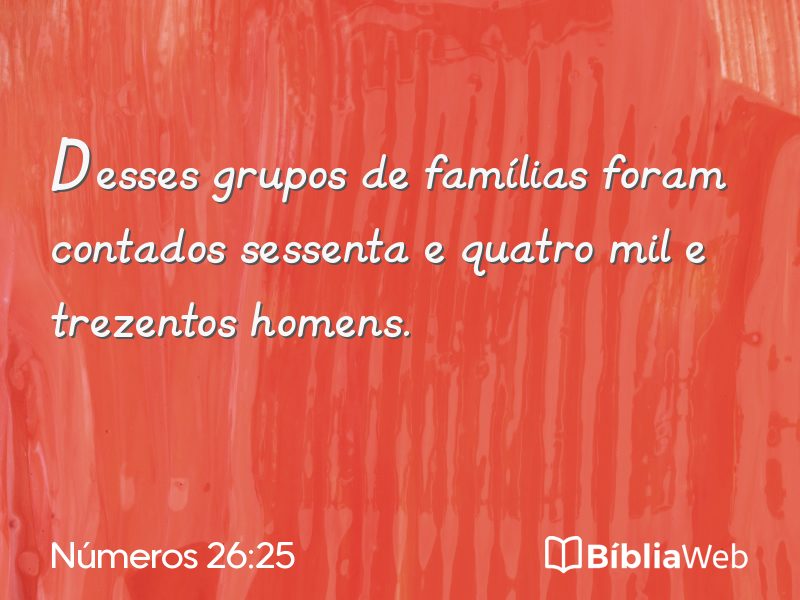 Números 26:25 em imagem para compartilhar