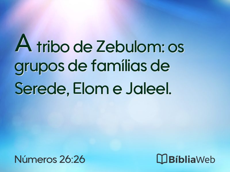 Números 26:26 em imagem para compartilhar