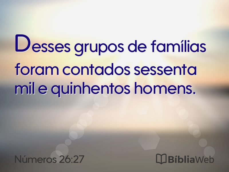 Números 26:27 em imagem para compartilhar