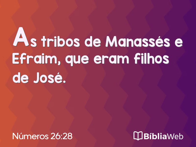 Números 26:28 em imagem para compartilhar