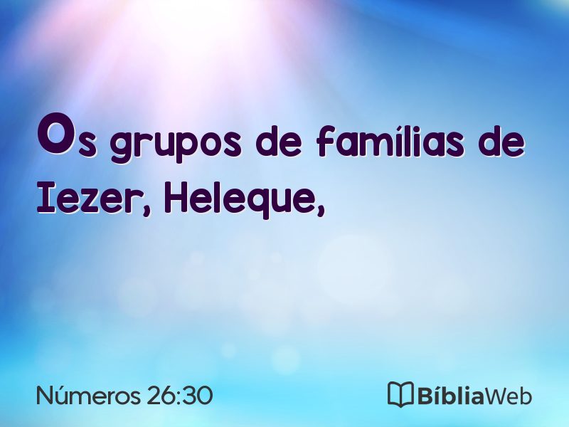 Números 26:30 em imagem para compartilhar