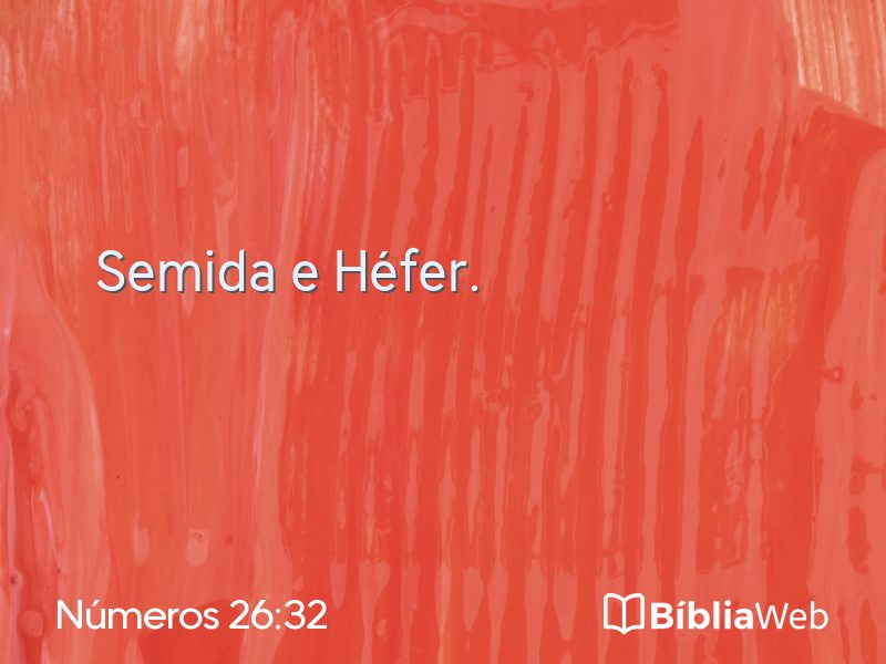 Números 26:32 em imagem para compartilhar