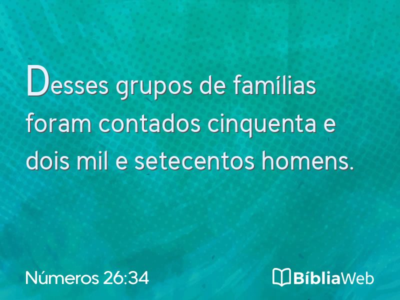 Números 26:34 em imagem para compartilhar