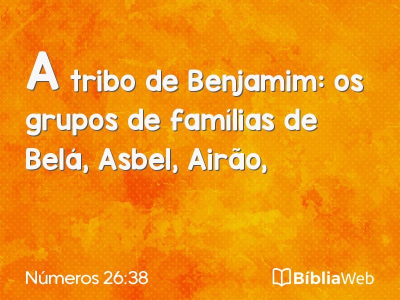 Números 26:38 em imagem para compartilhar