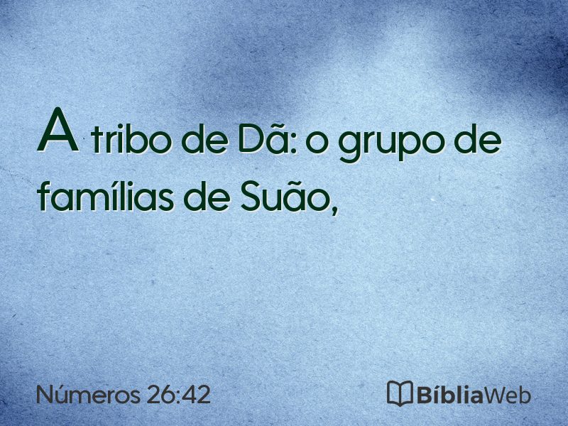 Números 26:42 em imagem para compartilhar
