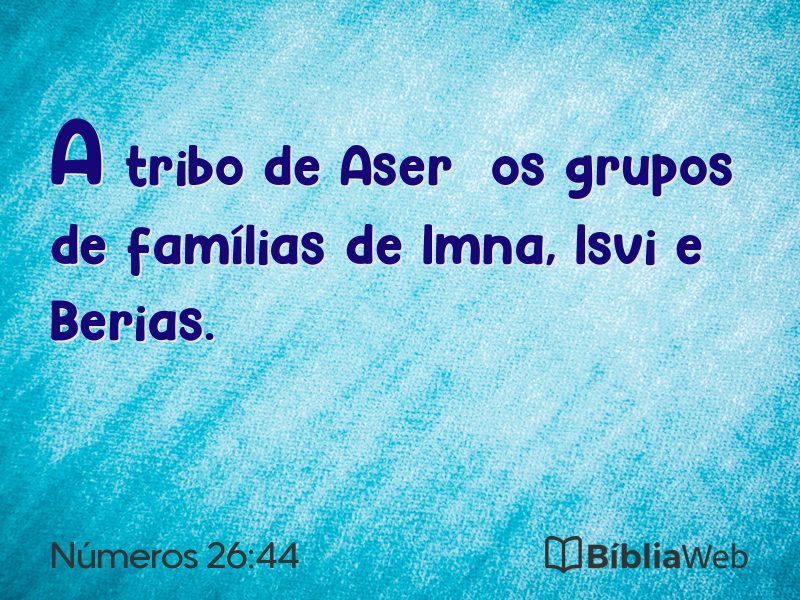 Números 26:44 em imagem para compartilhar