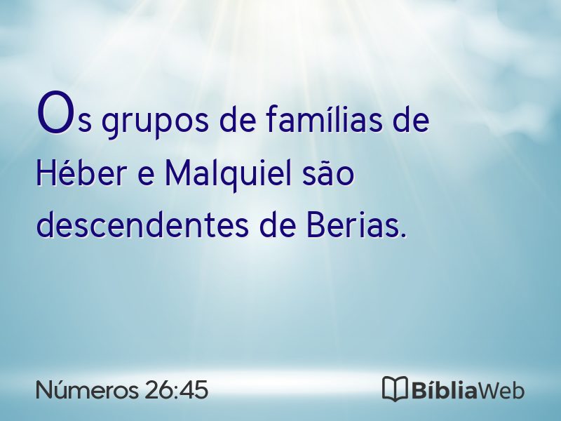 Números 26:45 em imagem para compartilhar