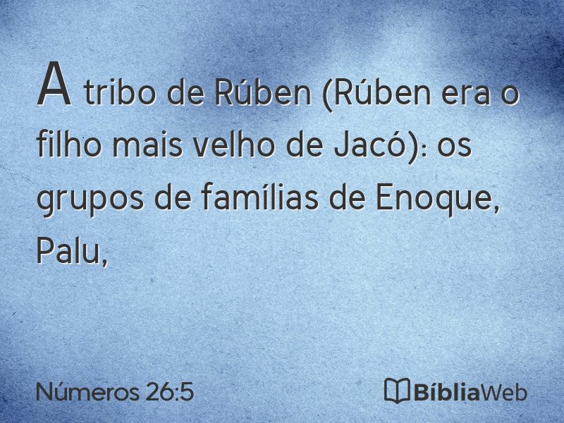Números 26:5 em imagem para compartilhar