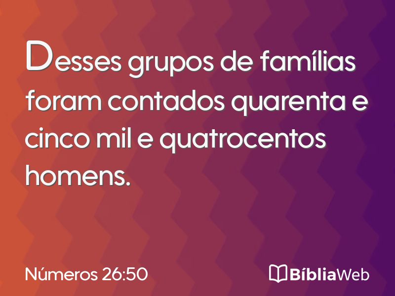 Números 26:50 em imagem para compartilhar