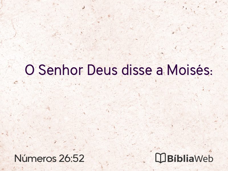 Números 26:52 em imagem para compartilhar