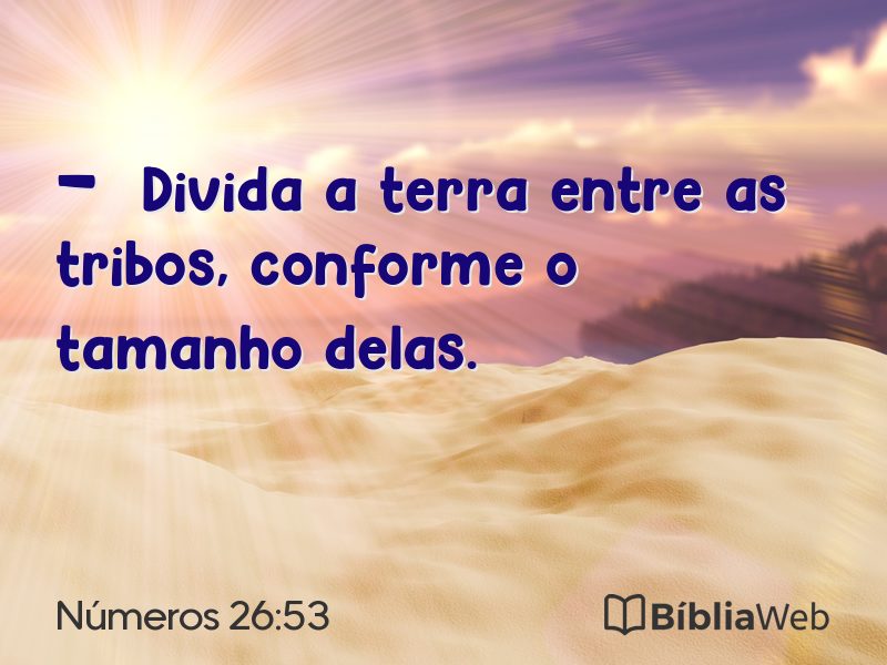 Números 26:53 em imagem para compartilhar