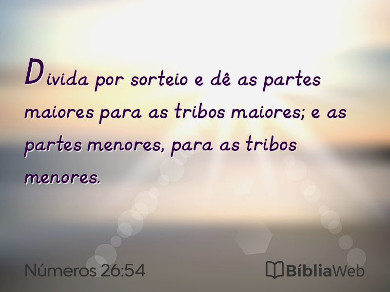 Números 26:54 em imagem para compartilhar
