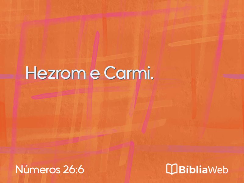 Números 26:6 em imagem para compartilhar