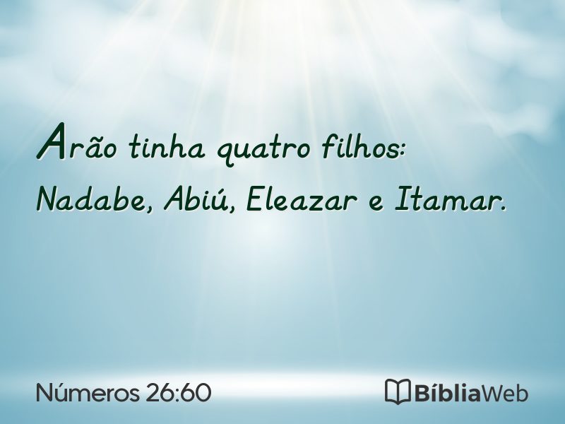 Números 26:60 em imagem para compartilhar