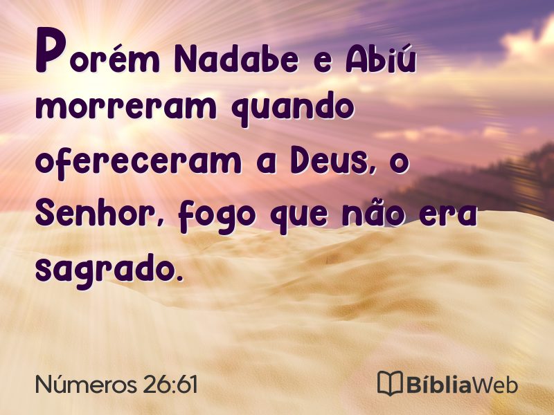 Números 26:61 em imagem para compartilhar