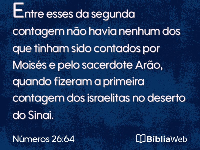 Números 26:64 em imagem para compartilhar