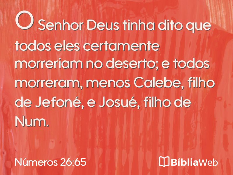 Números 26:65 em imagem para compartilhar