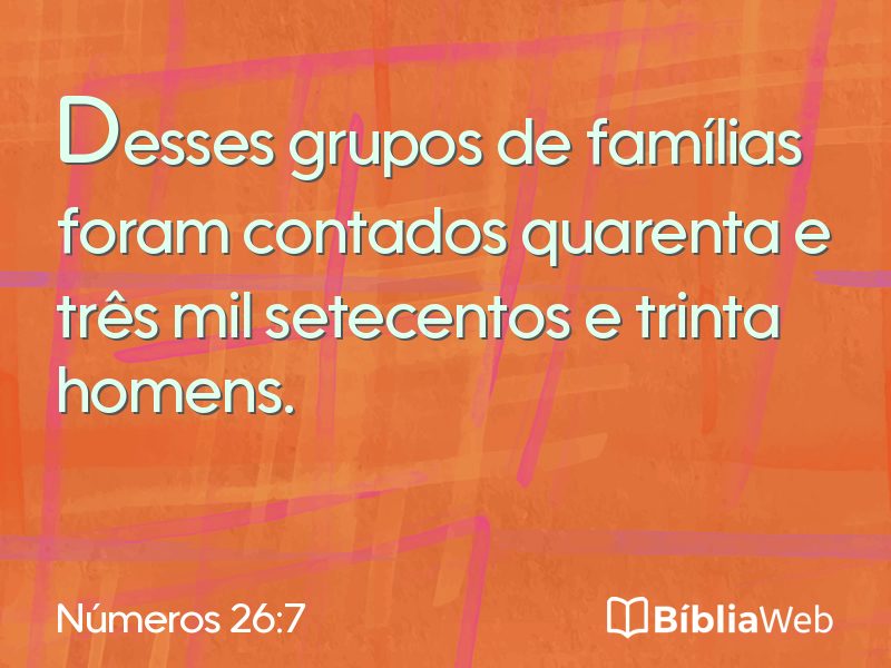 Números 26:7 em imagem para compartilhar
