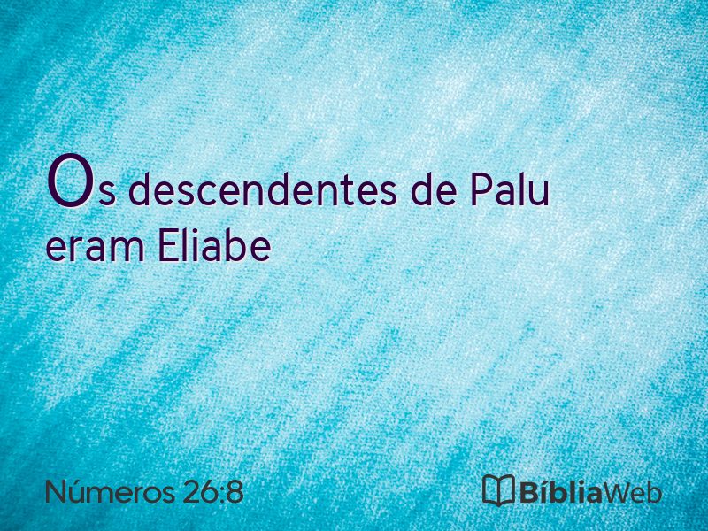Números 26:8 em imagem para compartilhar