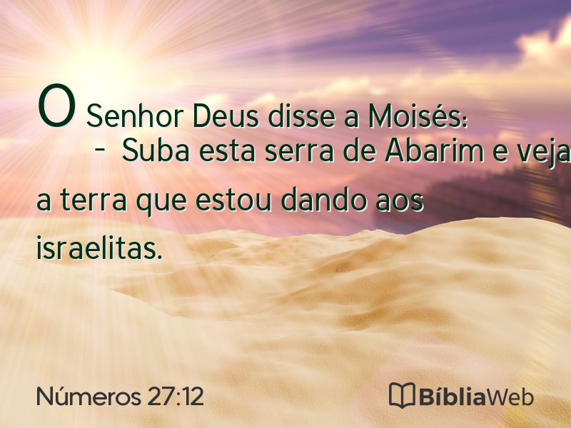 Números 27:12 em imagem para compartilhar