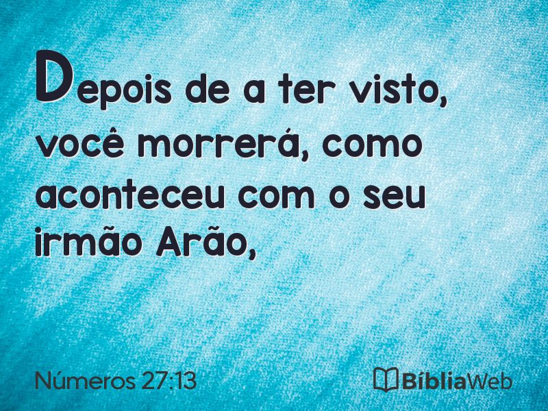 Números 27:13 em imagem para compartilhar