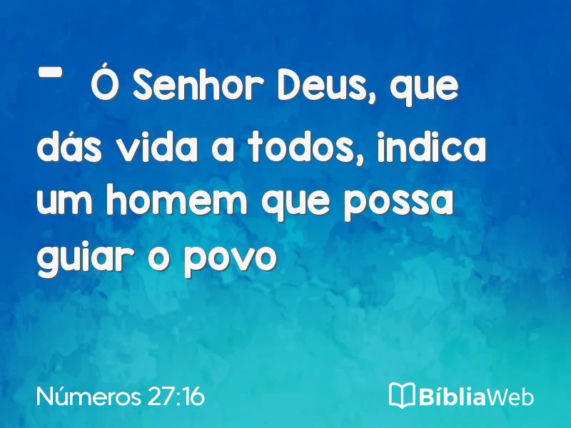 Números 27:16 em imagem para compartilhar