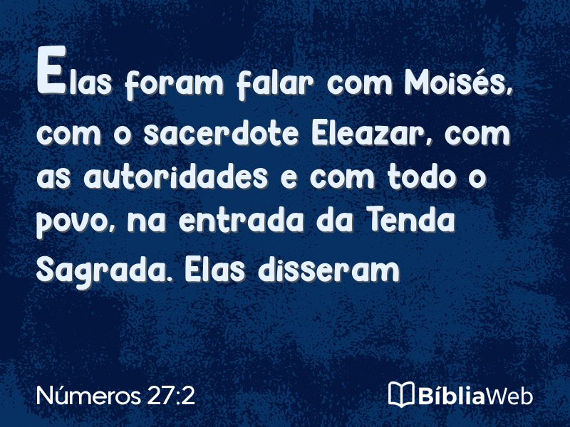Números 27:2 em imagem para compartilhar