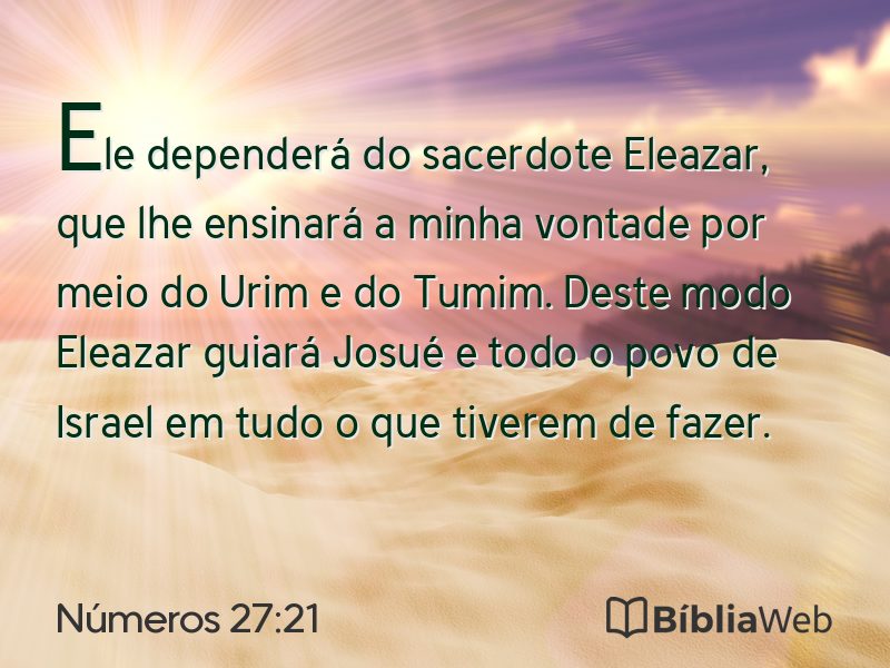 Números 27:21 em imagem para compartilhar