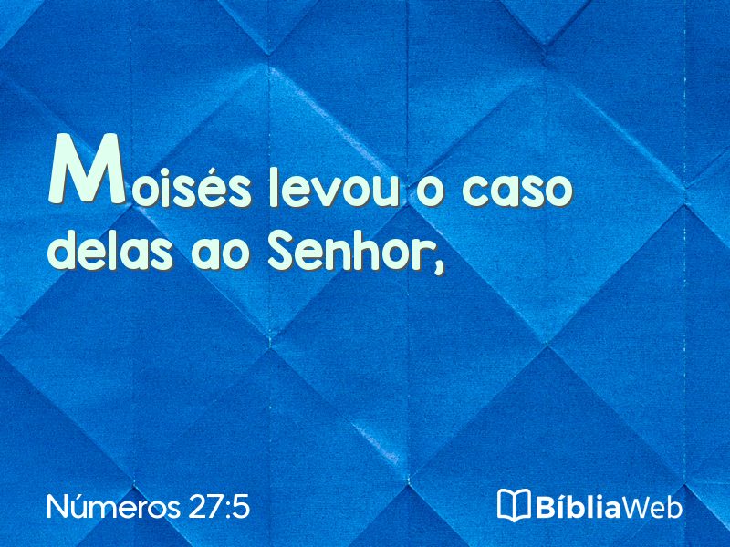Números 27:5 em imagem para compartilhar