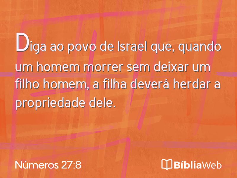 Números 27:8 em imagem para compartilhar