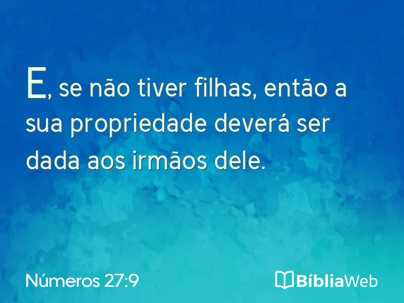 Números 27:9 em imagem para compartilhar