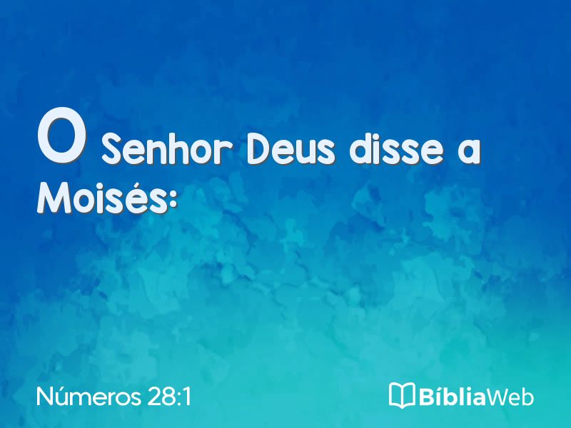 Números 28:1 em imagem para compartilhar