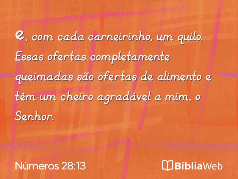 Números 28:13 em imagem para compartilhar