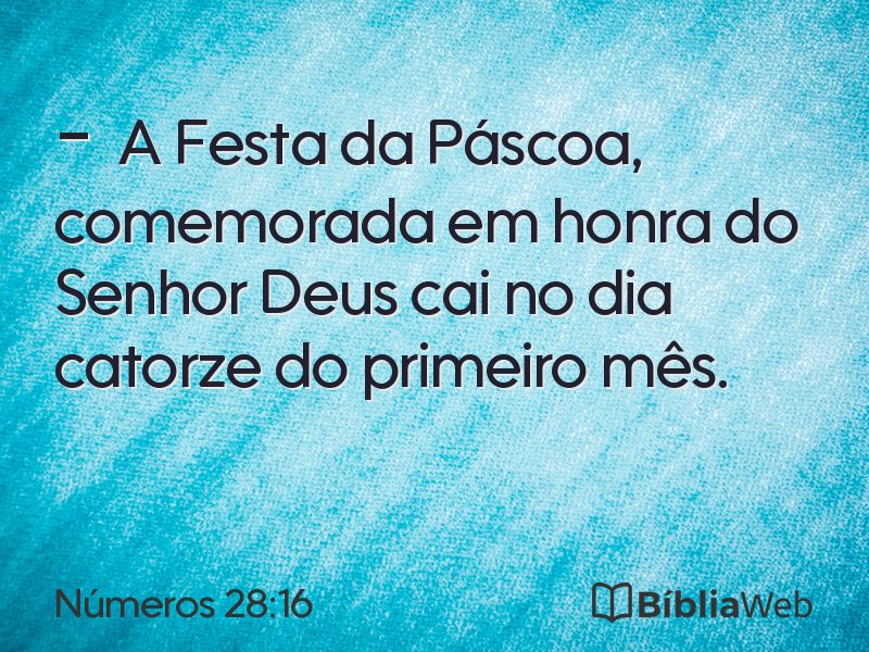 Números 28:16 em imagem para compartilhar