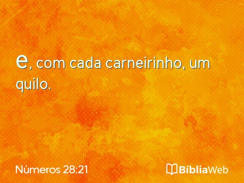 Números 28:21 em imagem para compartilhar