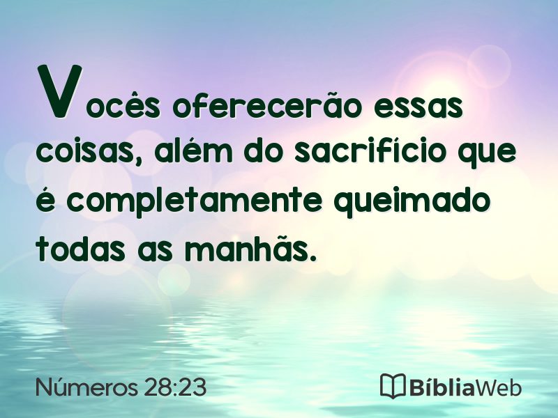 Números 28:23 em imagem para compartilhar