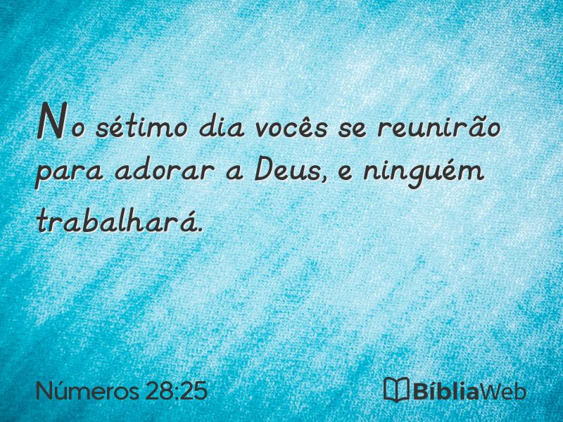 Números 28:25 em imagem para compartilhar