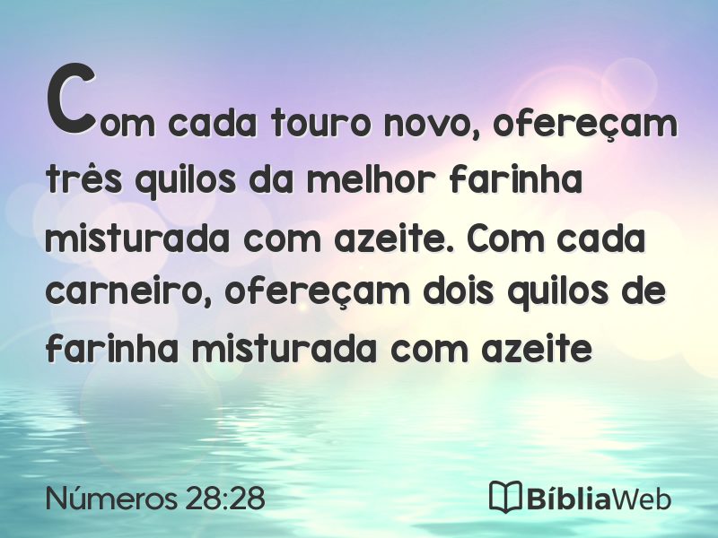 Números 28:28 em imagem para compartilhar