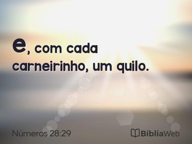 Números 28:29 em imagem para compartilhar