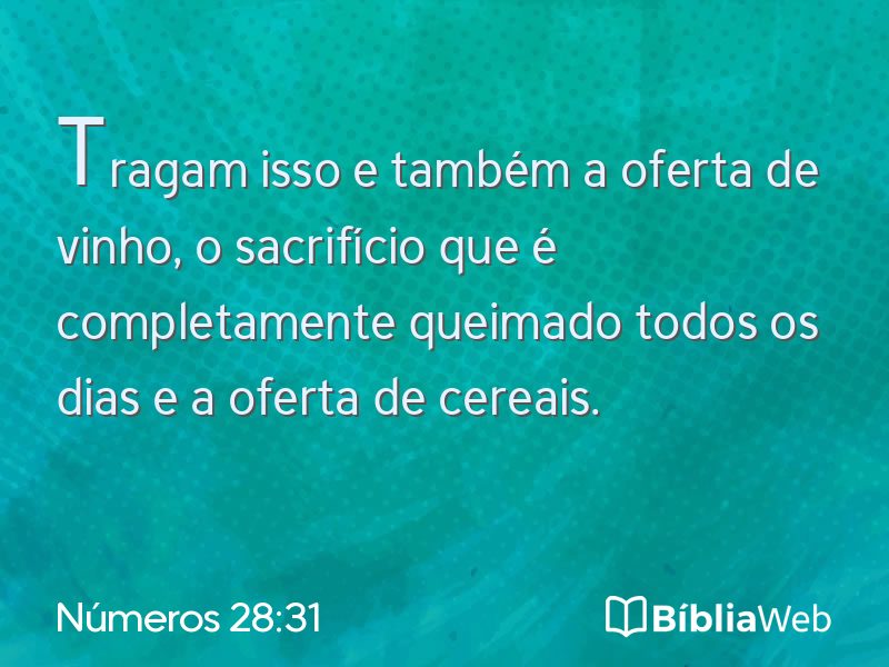 Números 28:31 em imagem para compartilhar