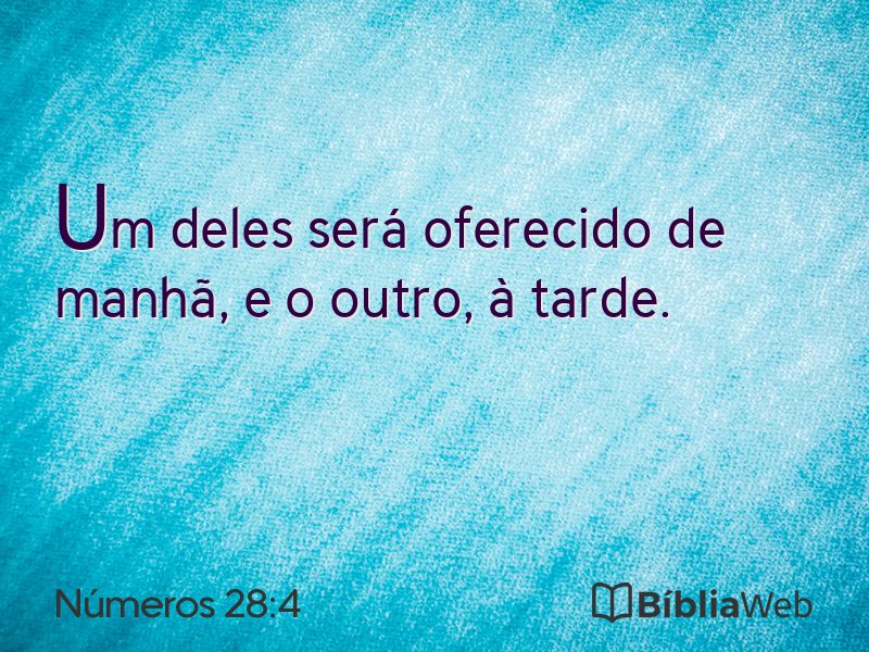 Números 28:4 em imagem para compartilhar