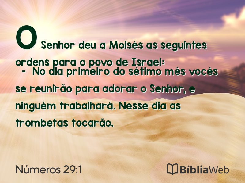 Números 29:1 em imagem para compartilhar