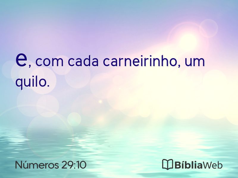 Números 29:10 em imagem para compartilhar